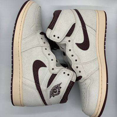 A Ma Maniere × Nike Air Jordan 1 Retro High OG "Sail and Burgundy"