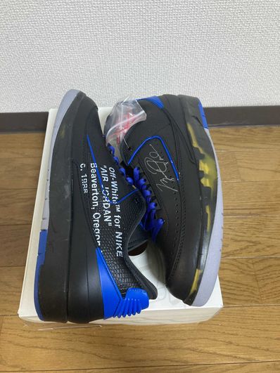Off-White × Nike Air Jordan 2 Low "Black and Varsity Royal"