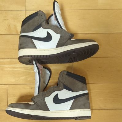 Travis Scott × Nike Air Jordan 1 Retro High OG TS SP "Sail/Dark Mocha"