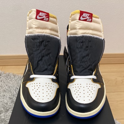 fragment design × UNION × Nike Air Jordan 1 High OG "Black/Varsity Red"