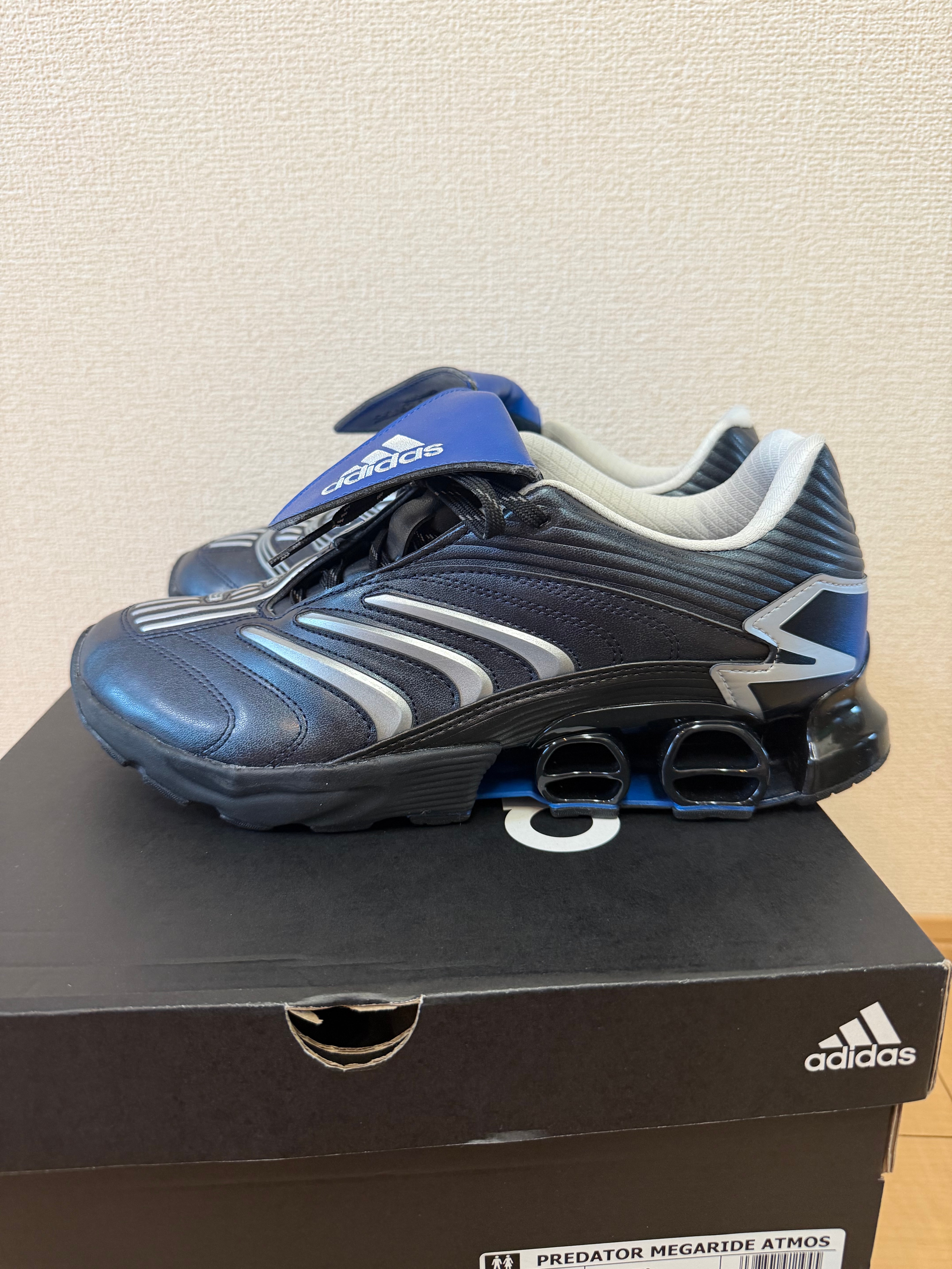 atmos × adidas Predator Megaride "Silver Metallic/Core Black"