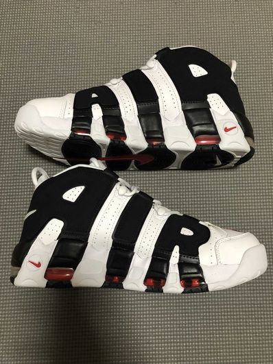 NIKE AIR MORE UPTEMPO "WHITE/BLACK/UNIVERSITY RED"(2020)