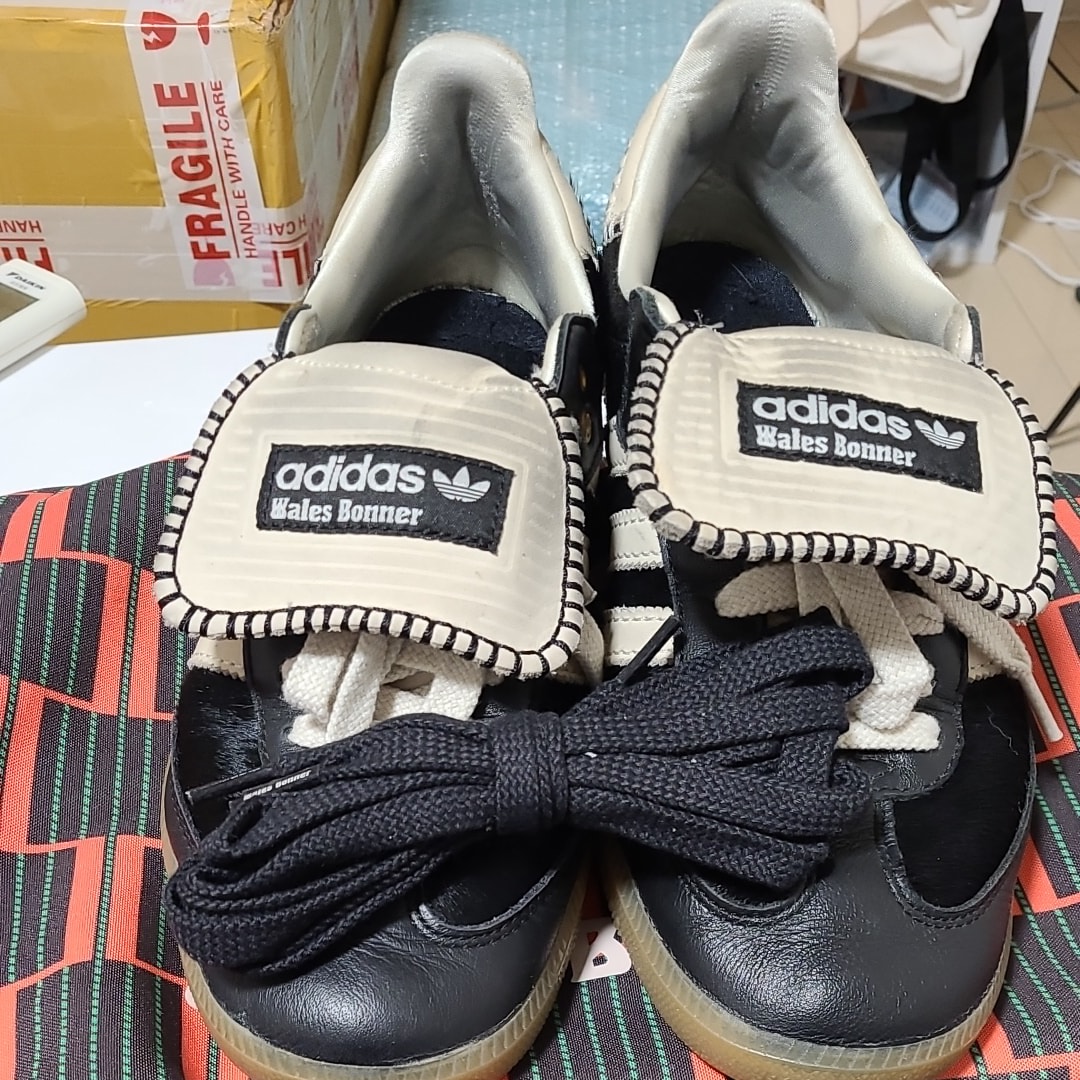 Wales Bonner × adidas Samba Pony Tonal Low "Core Black/Cream White"