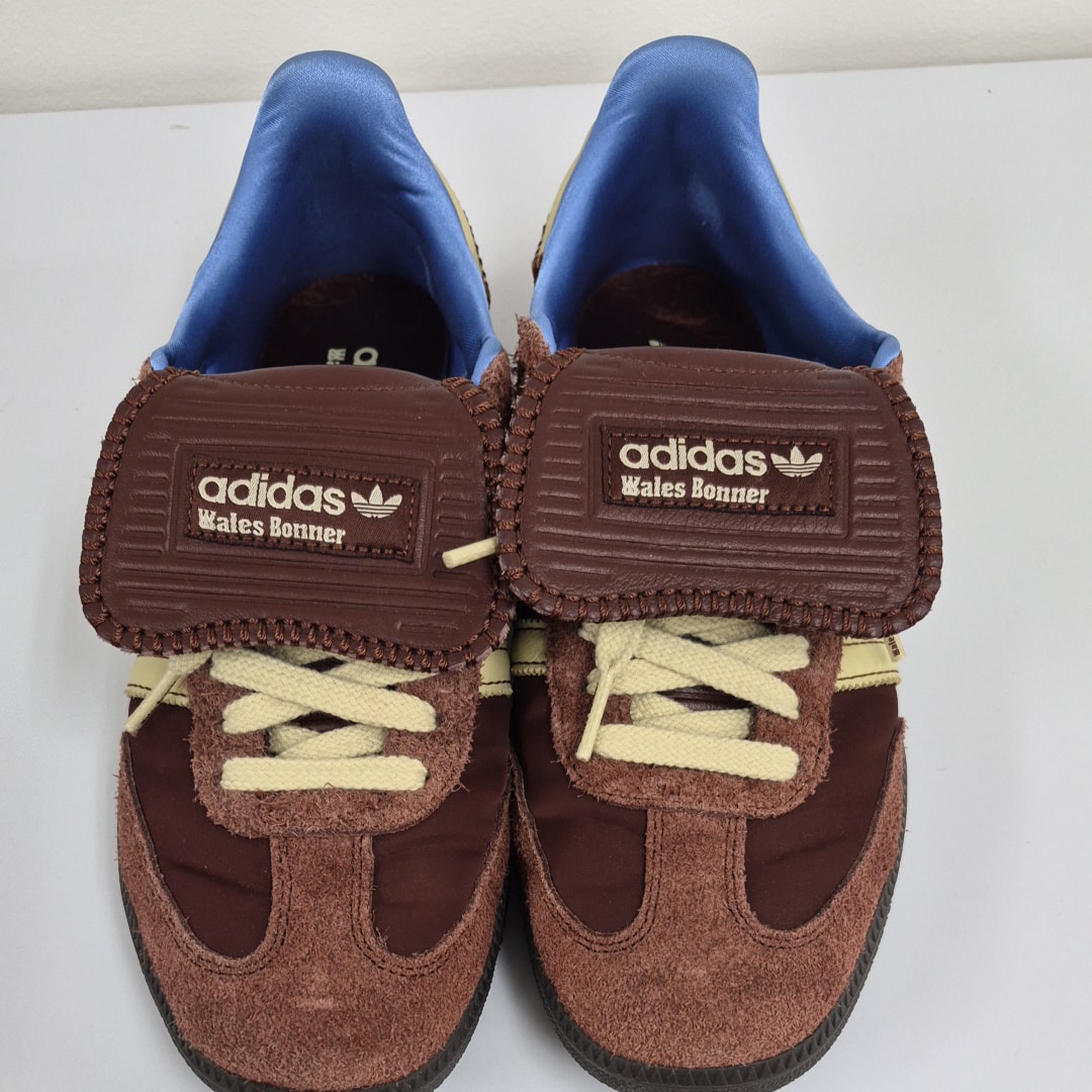 Wales Bonner × adidas Samba Nylon Low "Fox Brown/Sandy Beige/Lucky Blue"