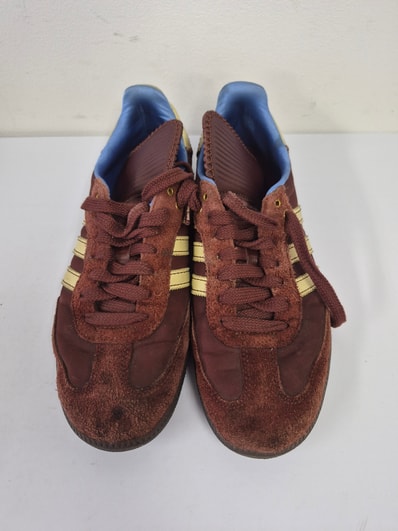 Wales Bonner × adidas Samba Nylon Low "Fox Brown/Sandy Beige/Lucky Blue"