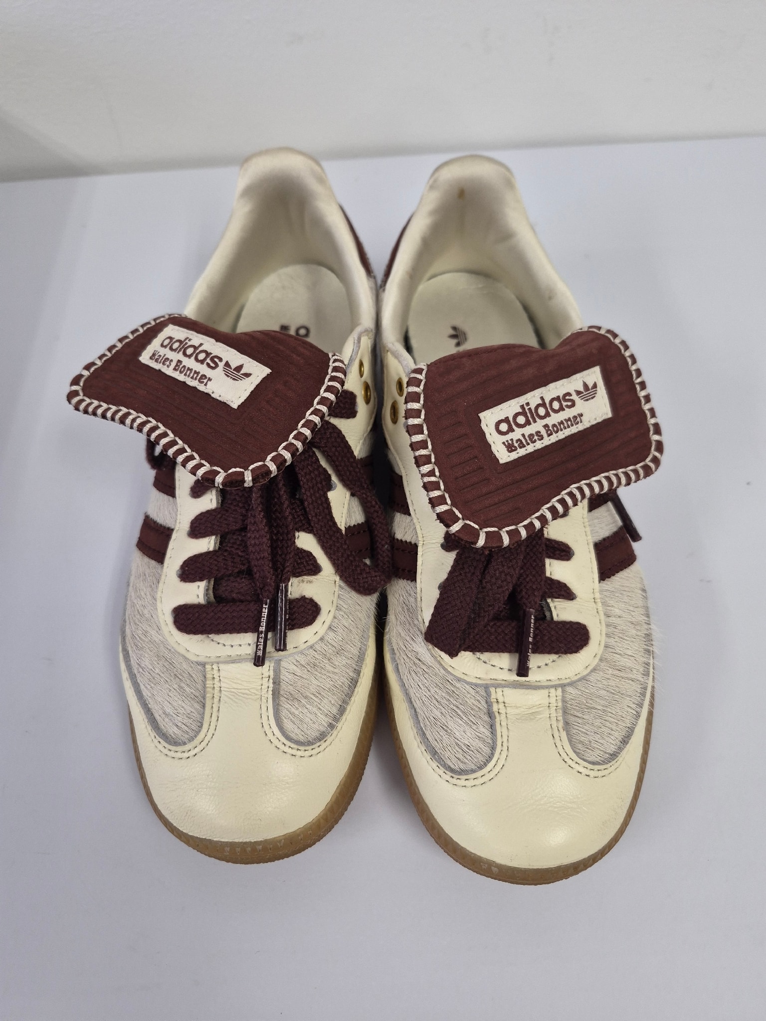 Wales Bonner × adidas Samba Pony Tonal Low "Cream White/Mystery Brown"