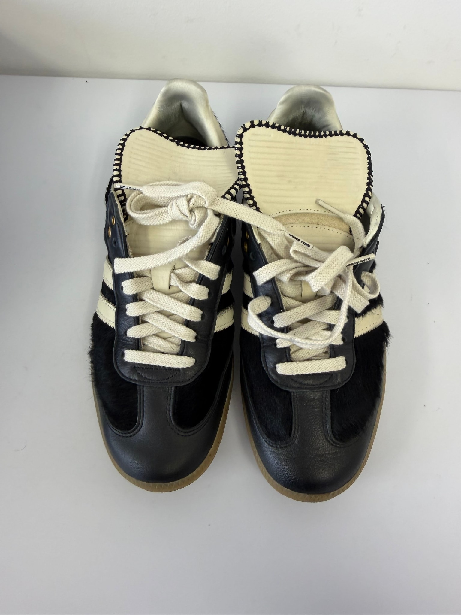 Wales Bonner × adidas Samba Pony Tonal Low "Core Black/Cream White"