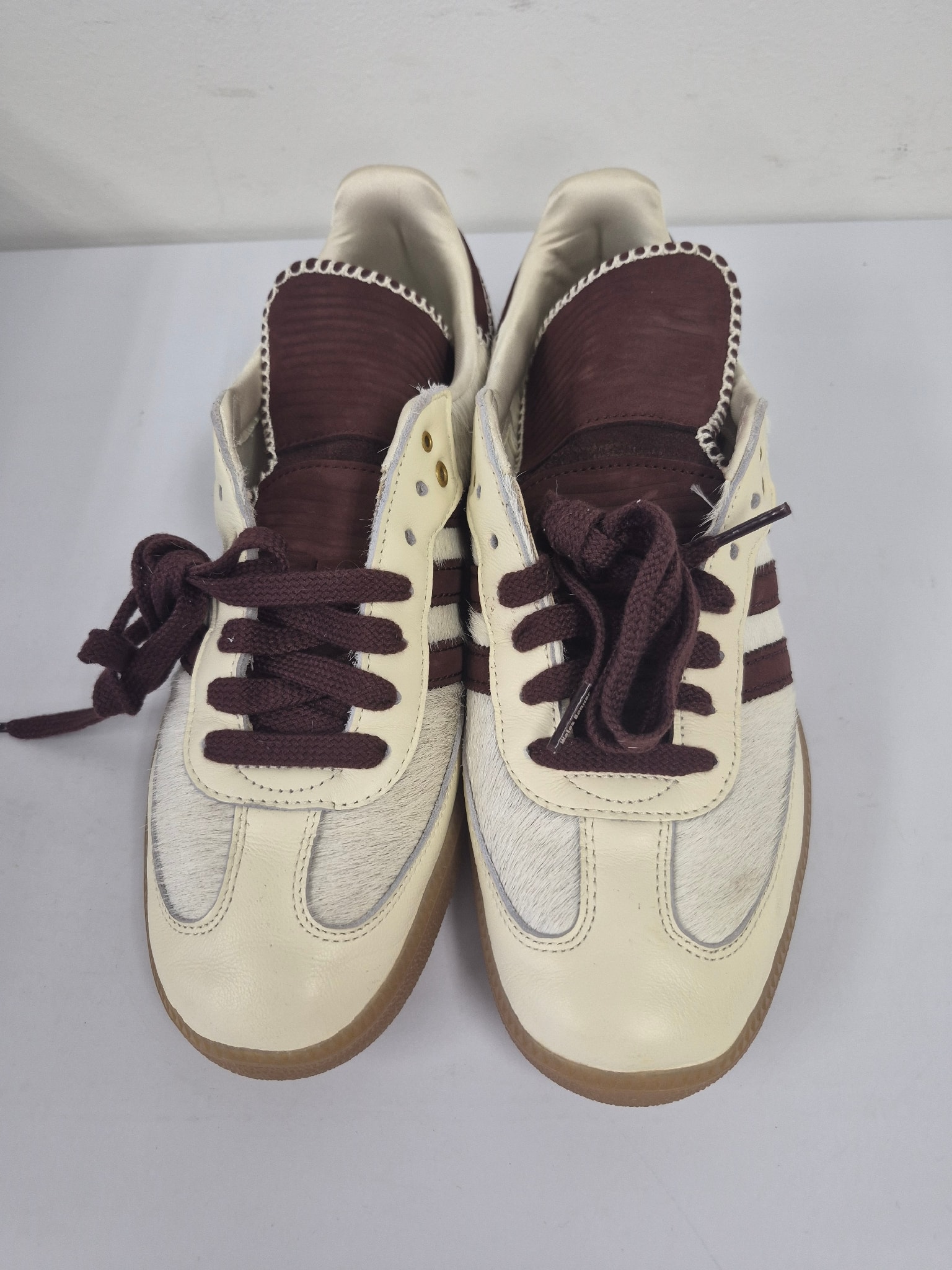 Wales Bonner × adidas Samba Pony Tonal Low "Cream White/Mystery Brown"
