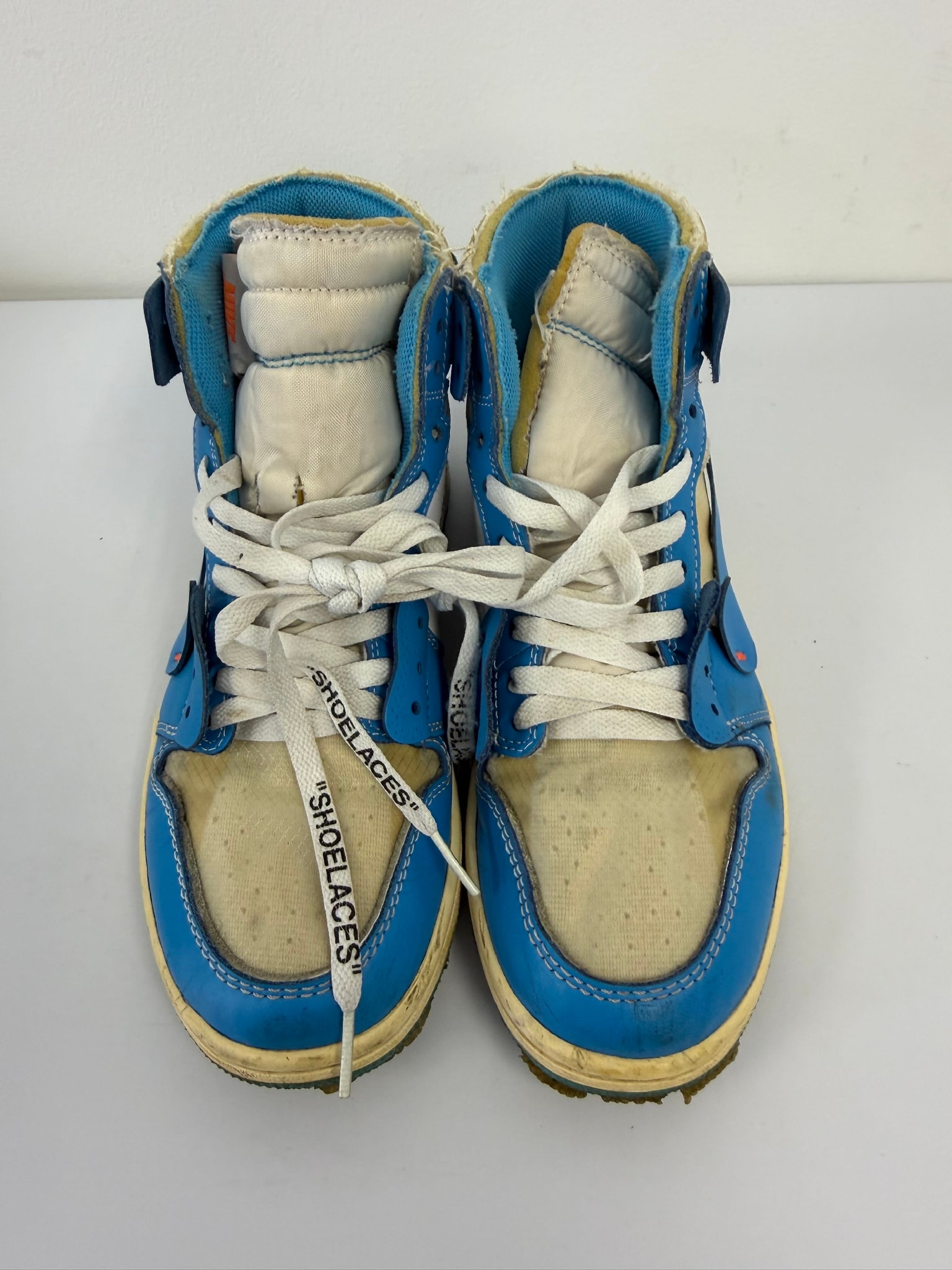 Off-White × Nike Air Jordan 1 High UNC "White/Dark Powder Blue"