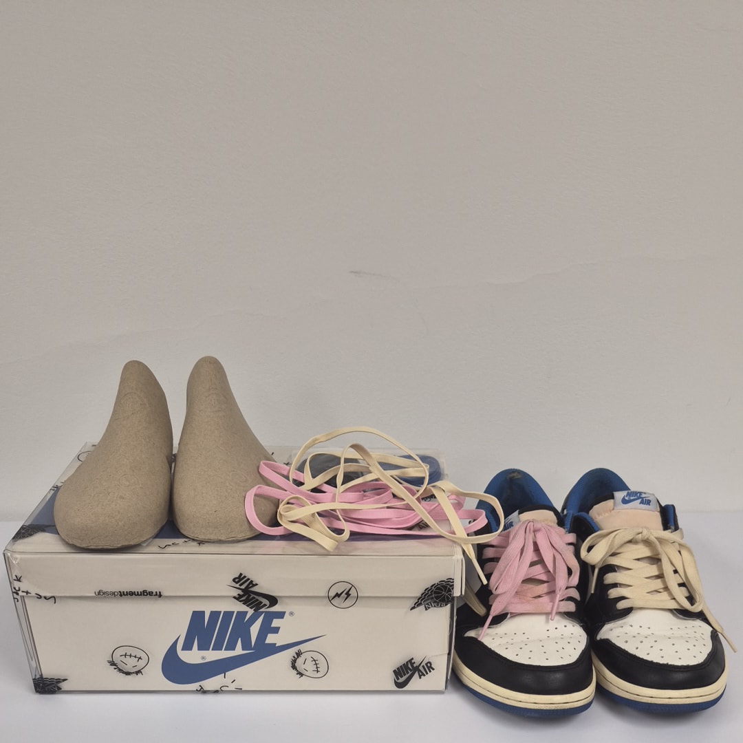 Travis Scott × fragment design × Nike Air Jordan 1 Low OG SP "Military Blue"