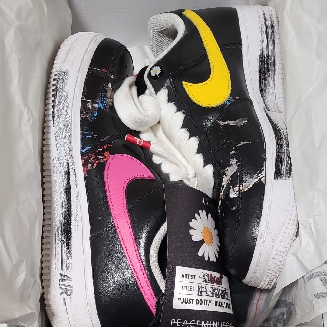 PEACEMINUSONE × Nike Air Force 1 Low '07 Para-Noise 3.0 "Black and Multi-Color" / G-DRAGON