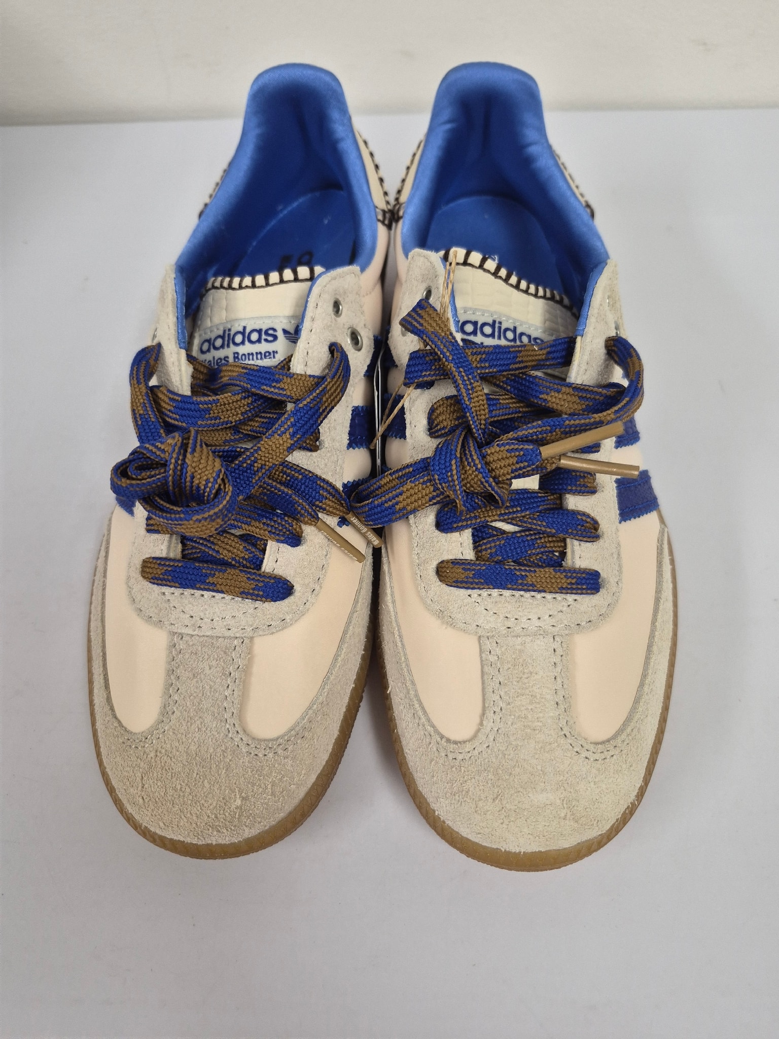 Wales Bonner × adidas Nylon Samba "Wonder Clay/Team Royal Blue/Wonder White"