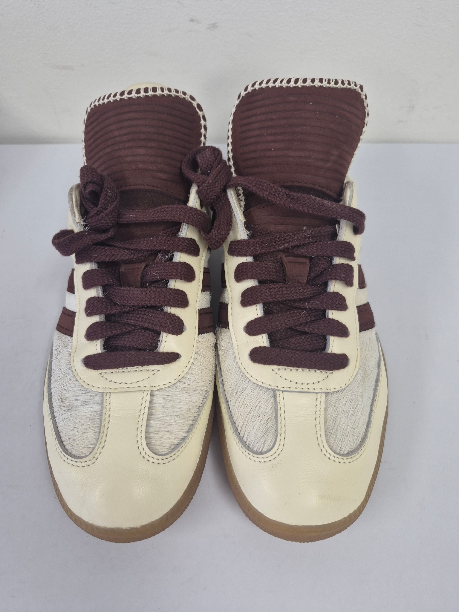 Wales Bonner × adidas Samba Pony Tonal Low "Cream White/Mystery Brown"