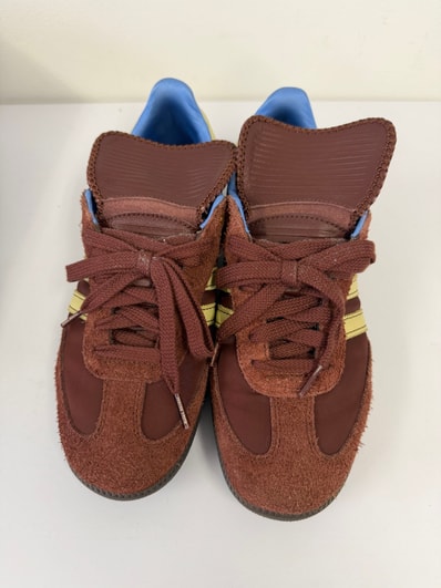 Wales Bonner × adidas Samba Nylon Low "Fox Brown/Sandy Beige/Lucky Blue"