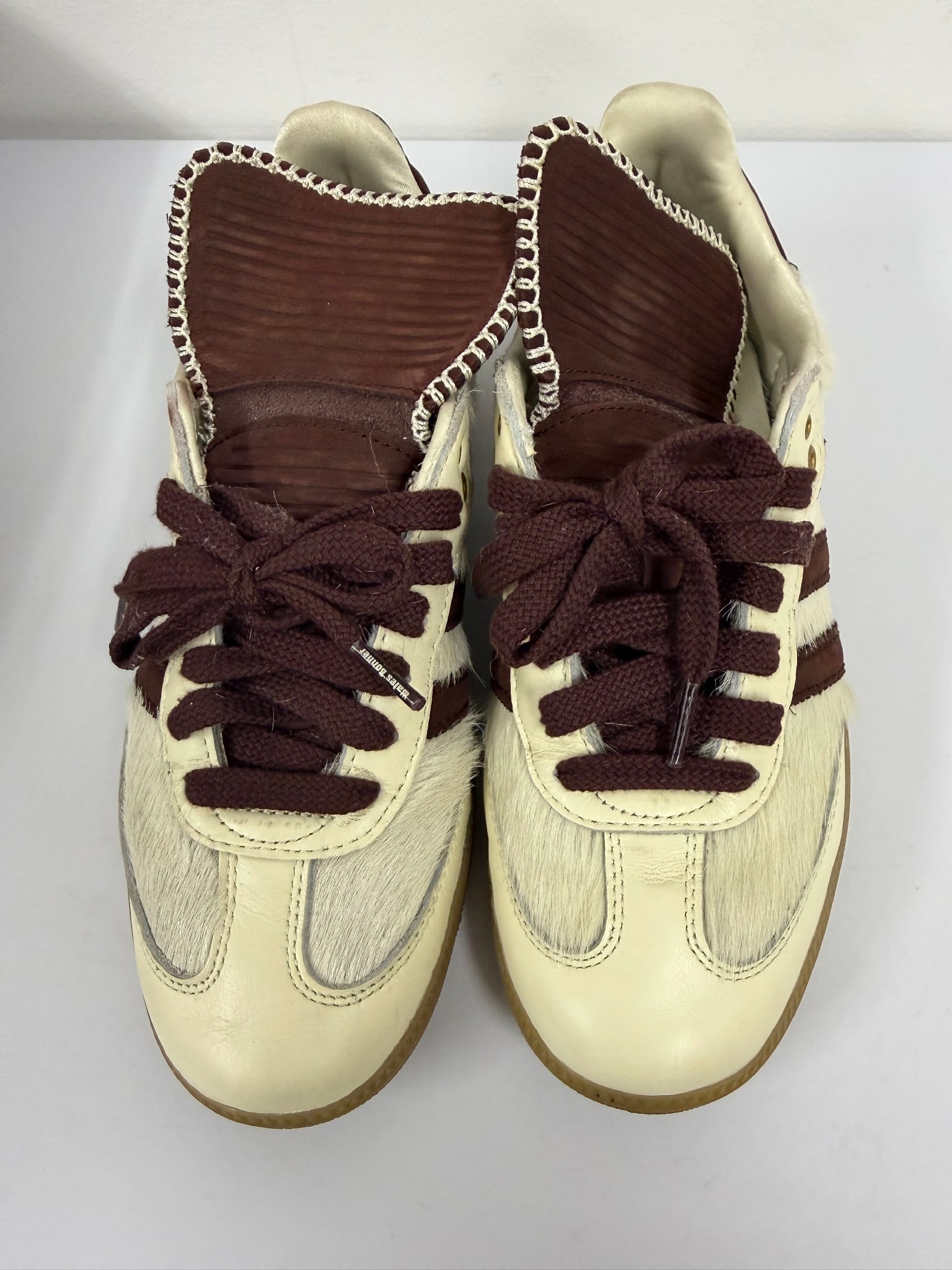 Wales Bonner × adidas Samba Pony Tonal Low "Cream White/Mystery Brown"