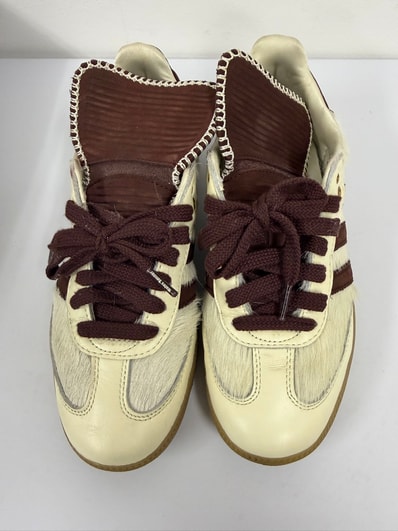 Wales Bonner × adidas Samba Pony Tonal Low "Cream White/Mystery Brown"