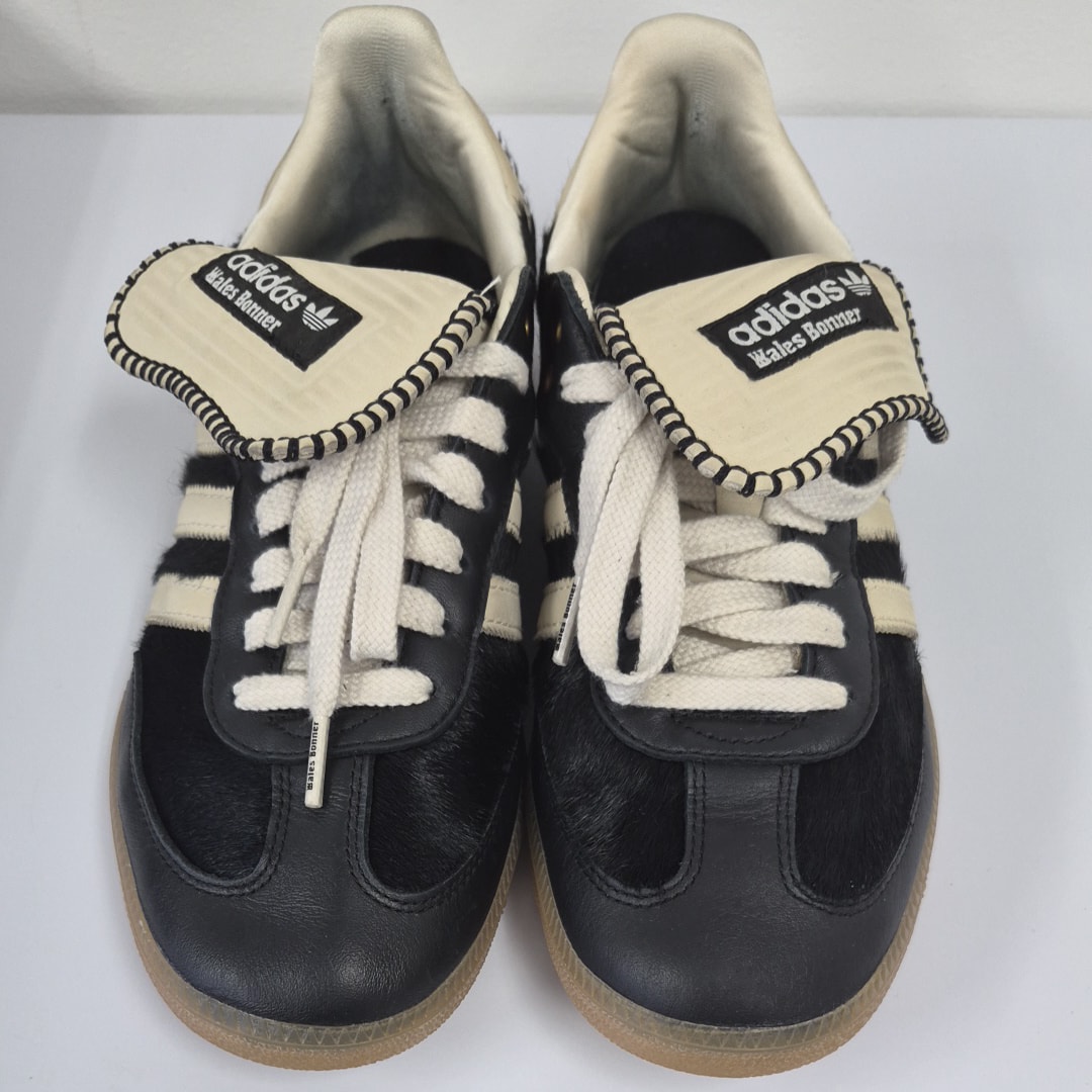 Wales Bonner × adidas Samba Pony Tonal Low "Core Black/Cream White"