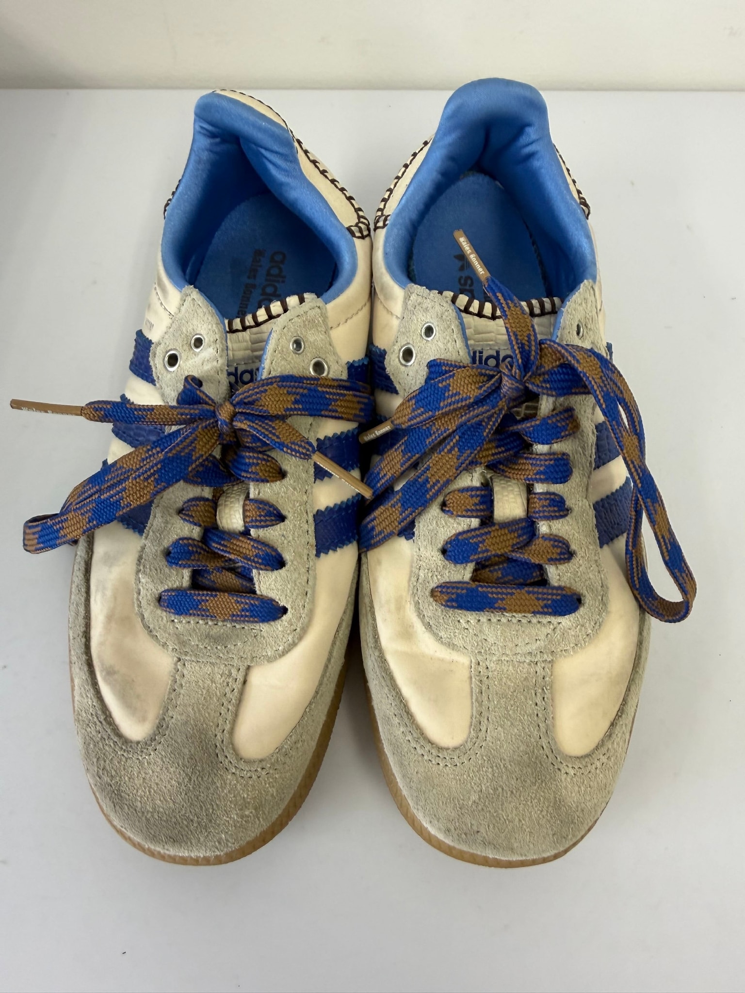 Wales Bonner × adidas Nylon Samba "Wonder Clay/Team Royal Blue/Wonder White"