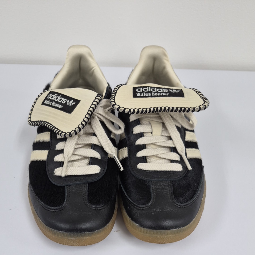 Wales Bonner × adidas Samba Pony Tonal Low "Core Black/Cream White"