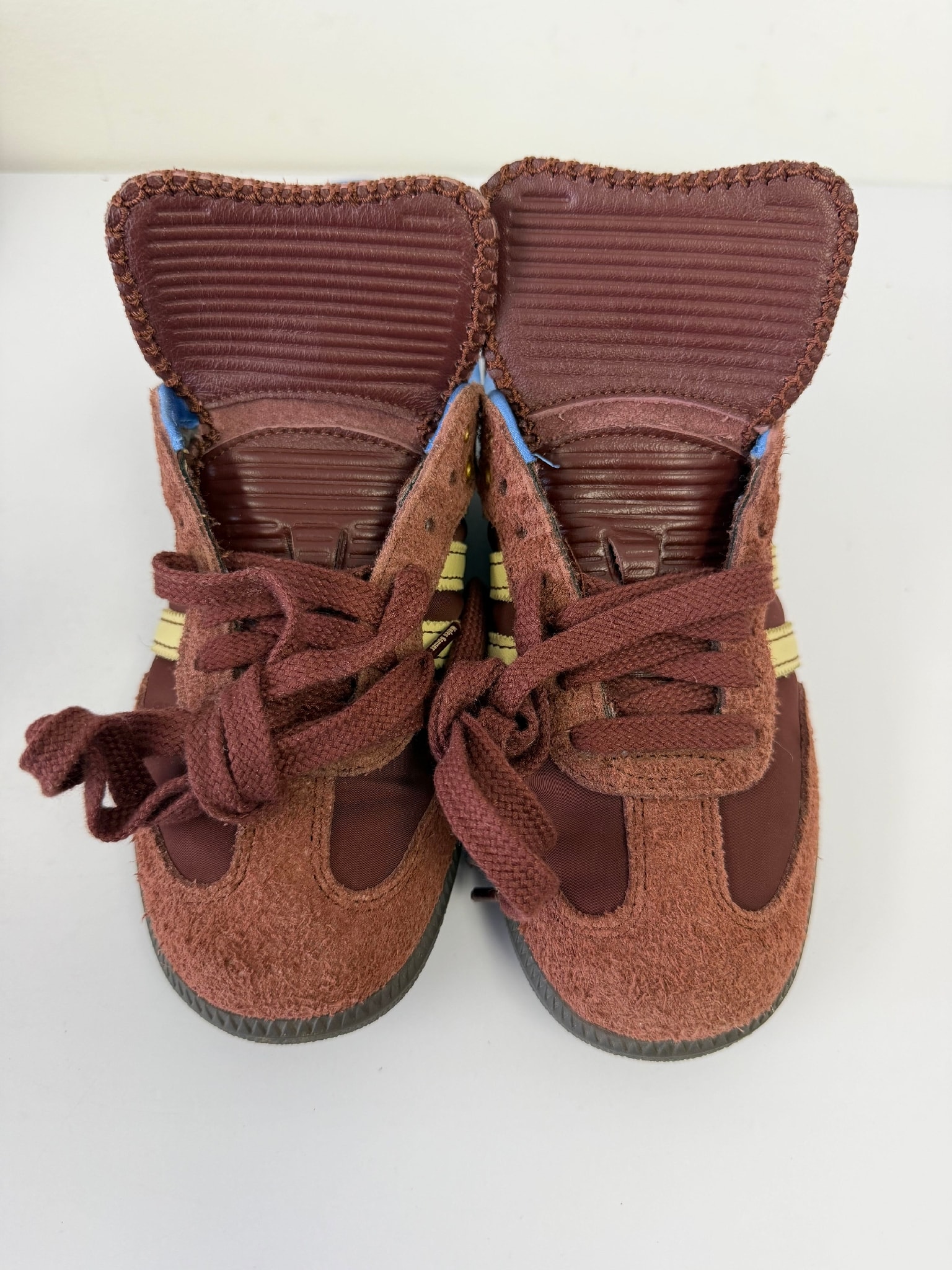 Wales Bonner × adidas Samba Nylon Low "Fox Brown/Sandy Beige/Lucky Blue"