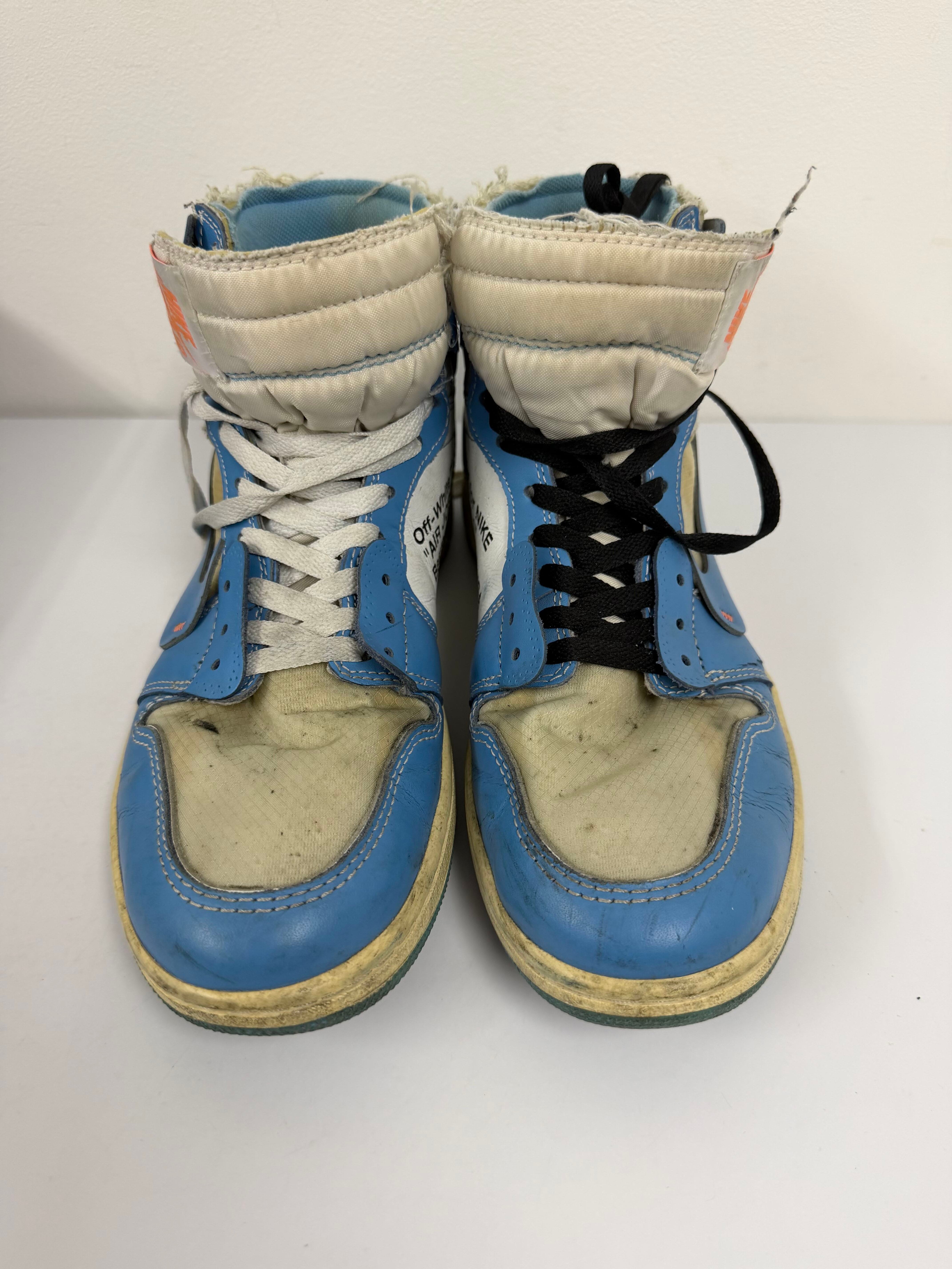 Off-White × Nike Air Jordan 1 High UNC "White/Dark Powder Blue"