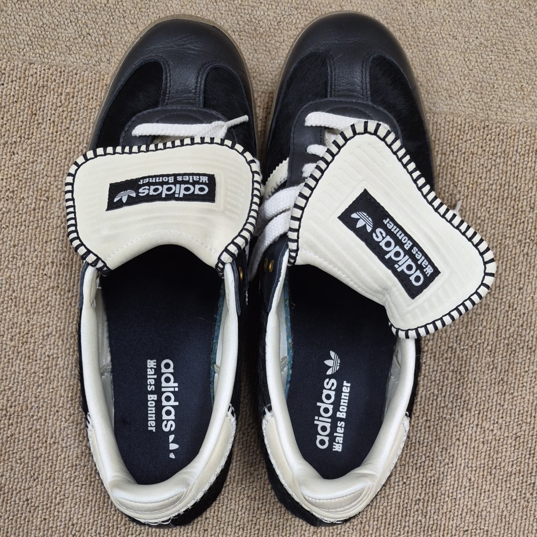Wales Bonner × adidas Samba Pony Tonal Low "Core Black/Cream White"