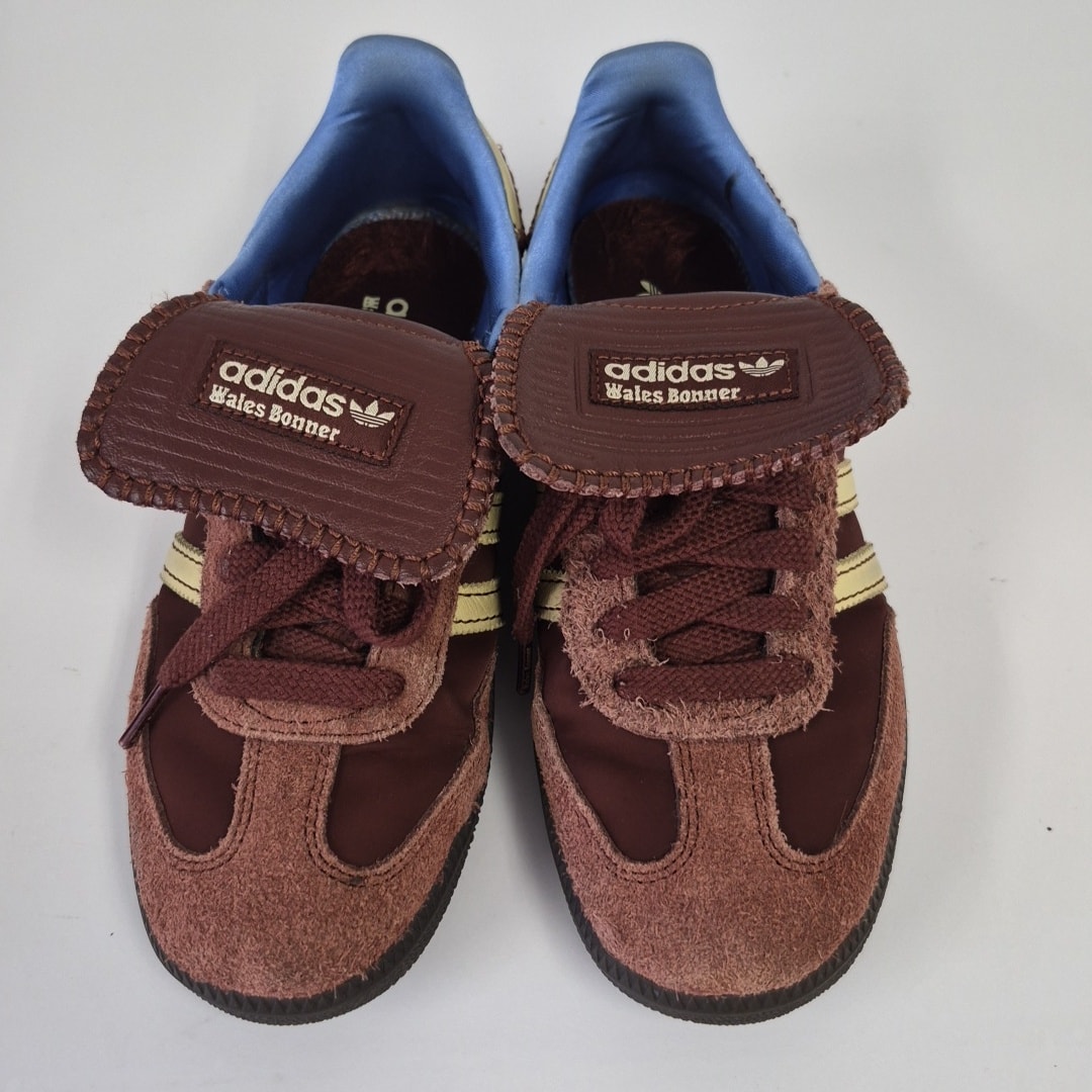 Wales Bonner × adidas Samba Nylon Low "Fox Brown/Sandy Beige/Lucky Blue"