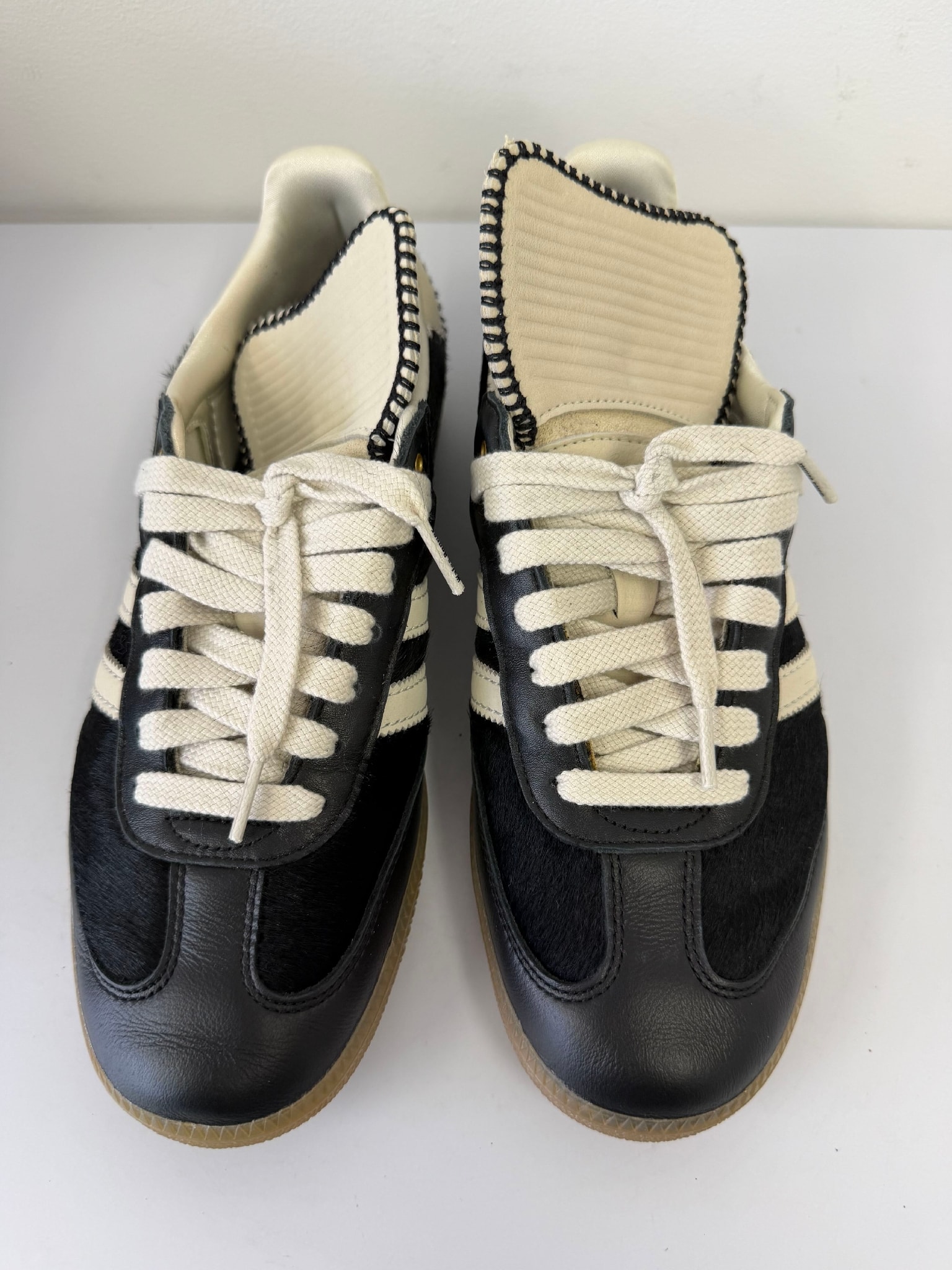 Wales Bonner × adidas Samba Pony Tonal Low "Core Black/Cream White"