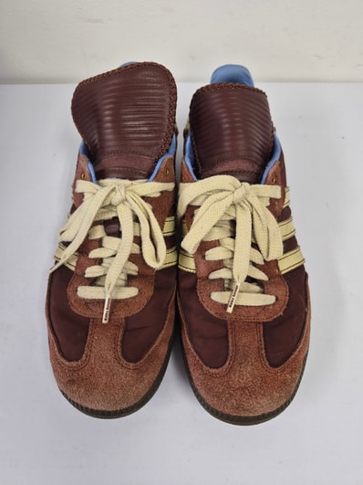Wales Bonner × adidas Samba Nylon Low "Fox Brown/Sandy Beige/Lucky Blue"