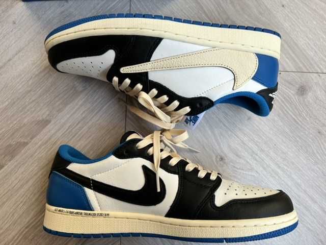 Travis Scott × fragment design × Nike Air Jordan 1 Low OG SP "Military Blue"