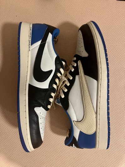 Travis Scott × fragment design × Nike Air Jordan 1 Low OG SP "Military Blue"
