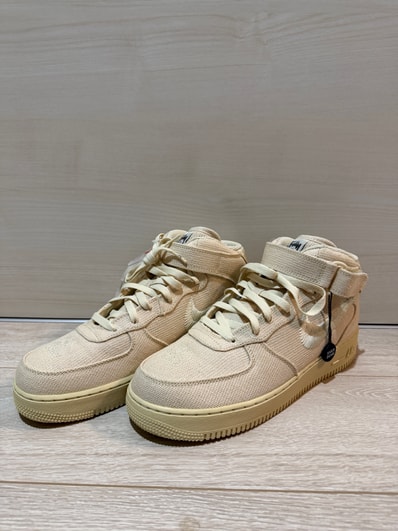 Stussy × Nike Air Force 1 Mid "Fossil Stone"