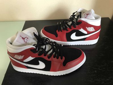 NIKE Women's AIR JORDAN 1 MID "GYM RED / BLACK /WHITE"