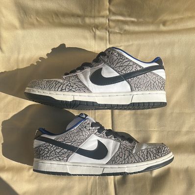 Supreme × Nike SB Dunk Low "White Cement/Safari" (2002)