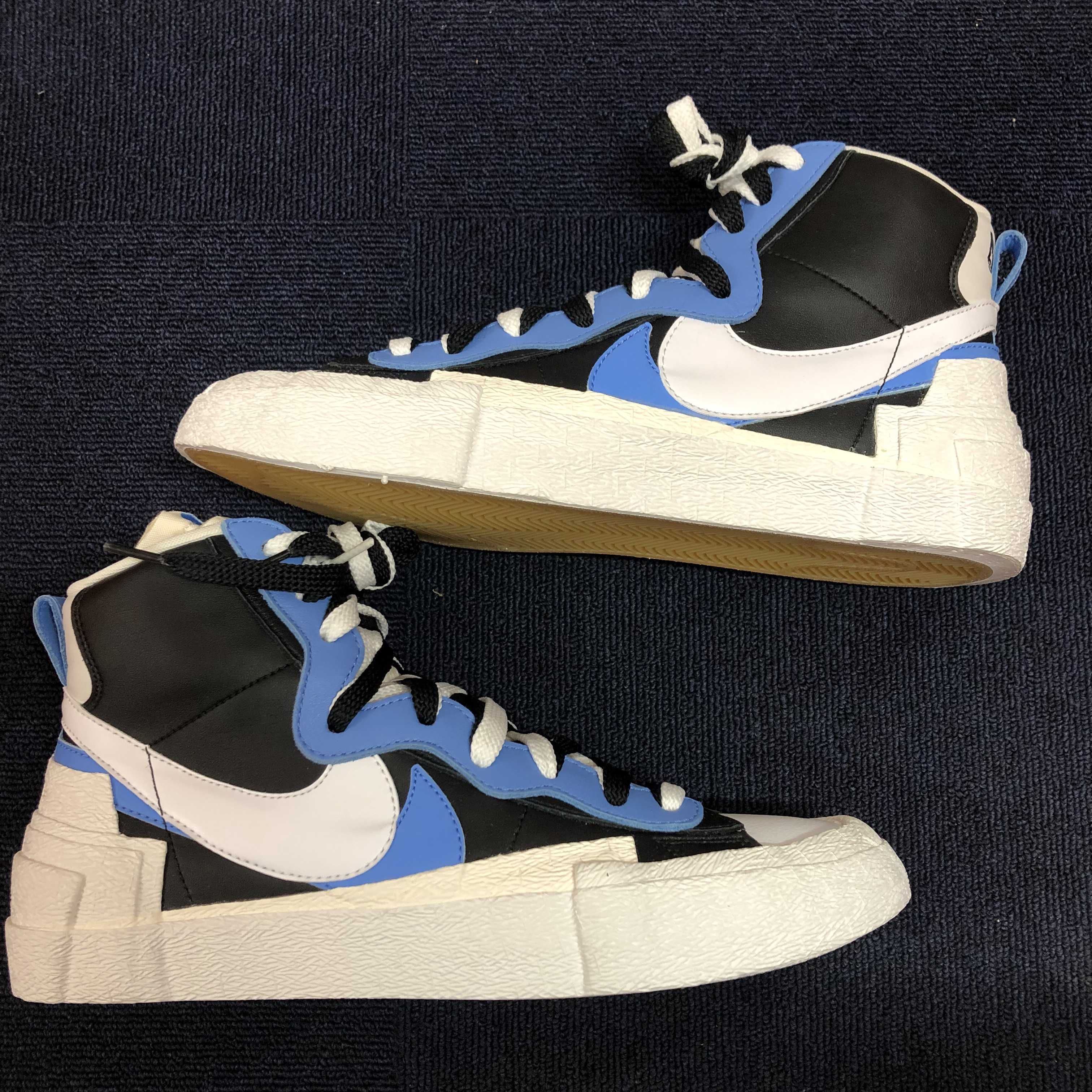 sacai × NIKE BLAZER MID "BLACK / BLUE"