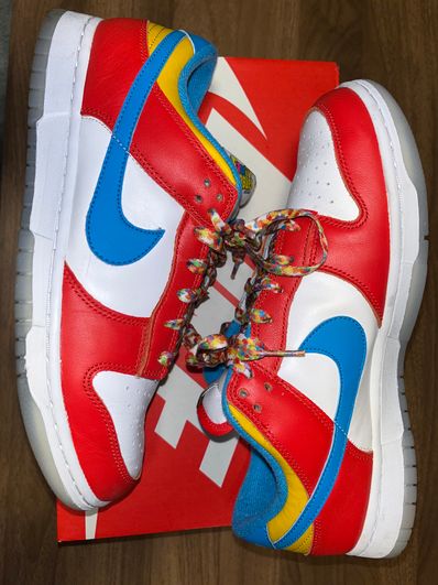 FRUiTY PEBBLESTM × Nike Dunk Low QS "Habanero Red/Dark Sulfur/Laser Blue"