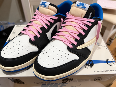 Travis Scott × fragment design × Nike Air Jordan 1 Low OG SP "Military Blue"