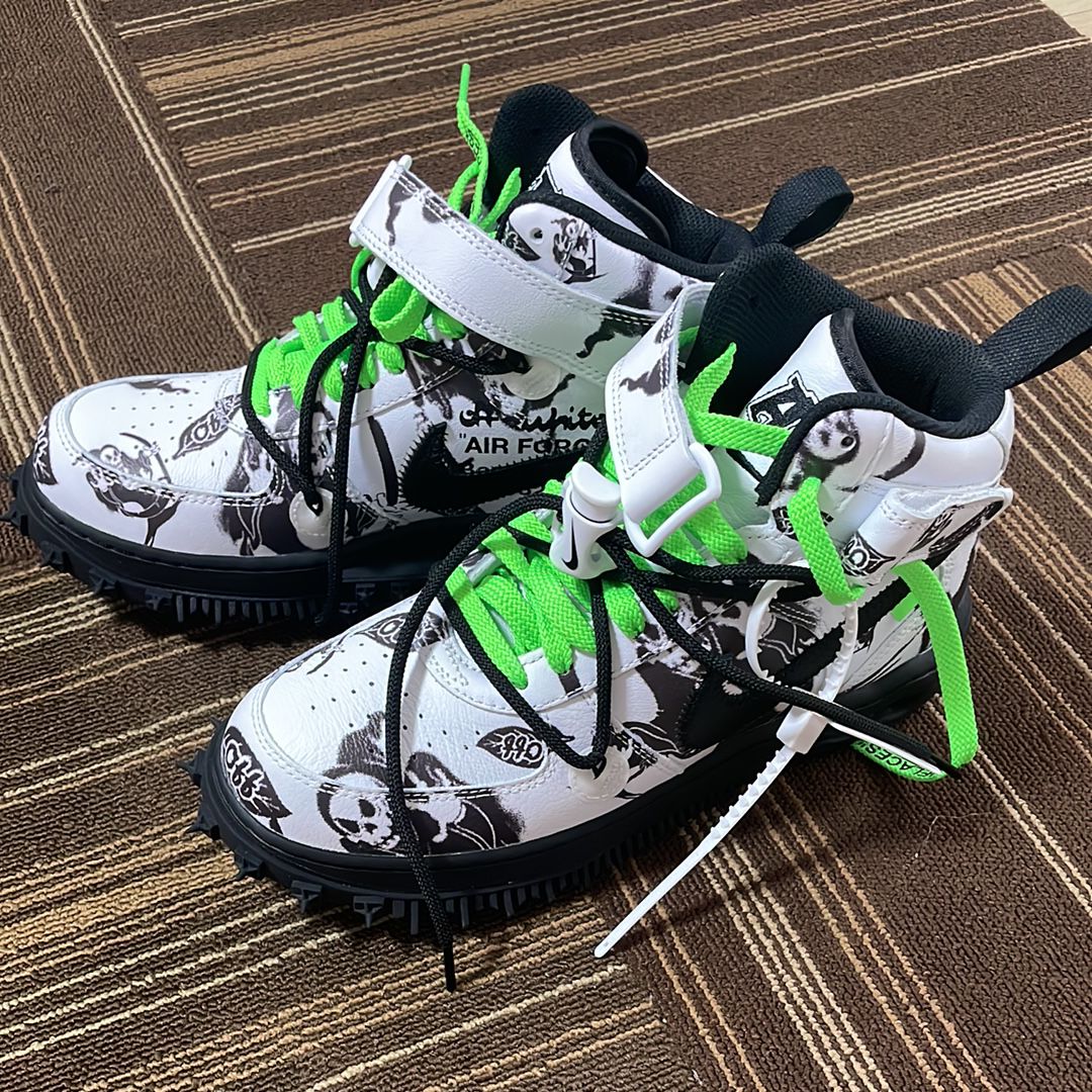 Off-White × Nike Air Force 1 Mid "Grim Reaper"