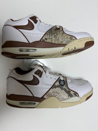 Stussy × Nike Air Flight 89 Low SP "White and Pecan"