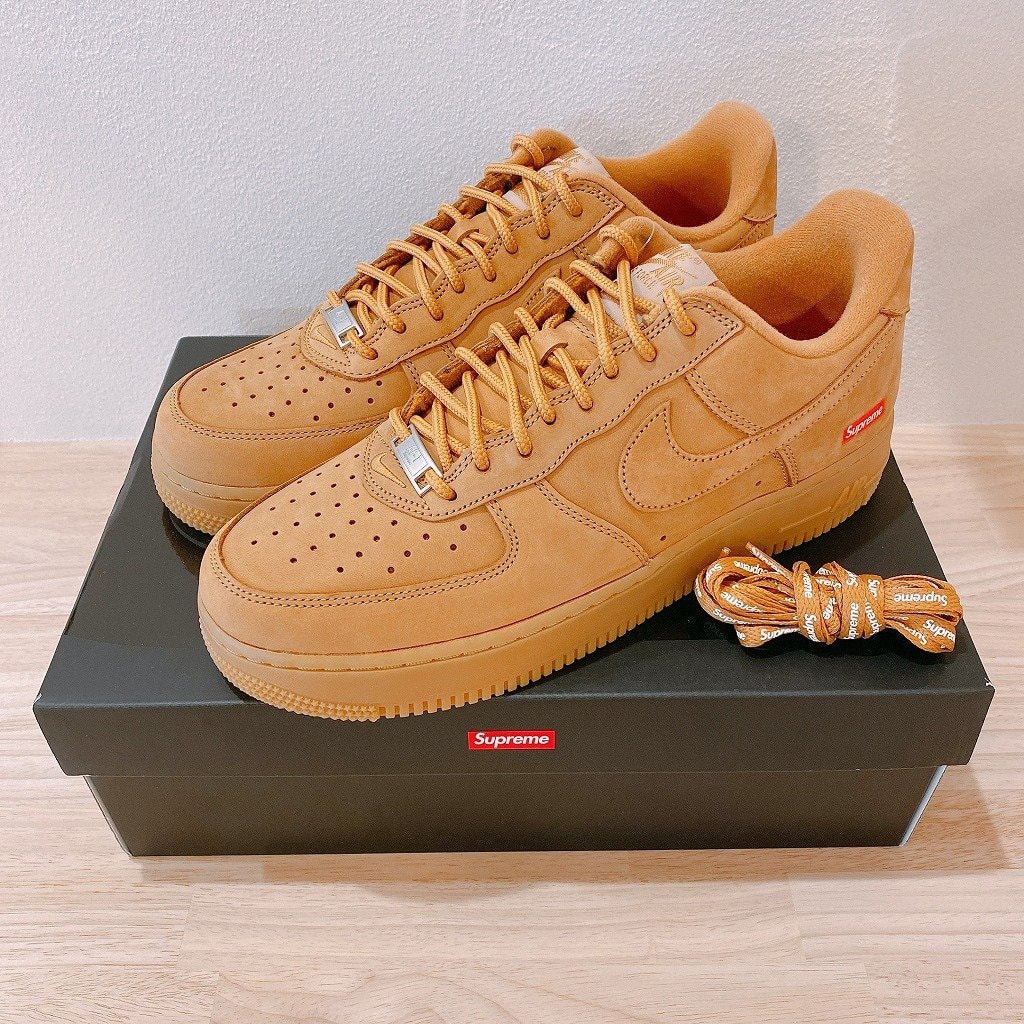 Supreme × Nike Air Force 1 Low "Flax/Wheat"