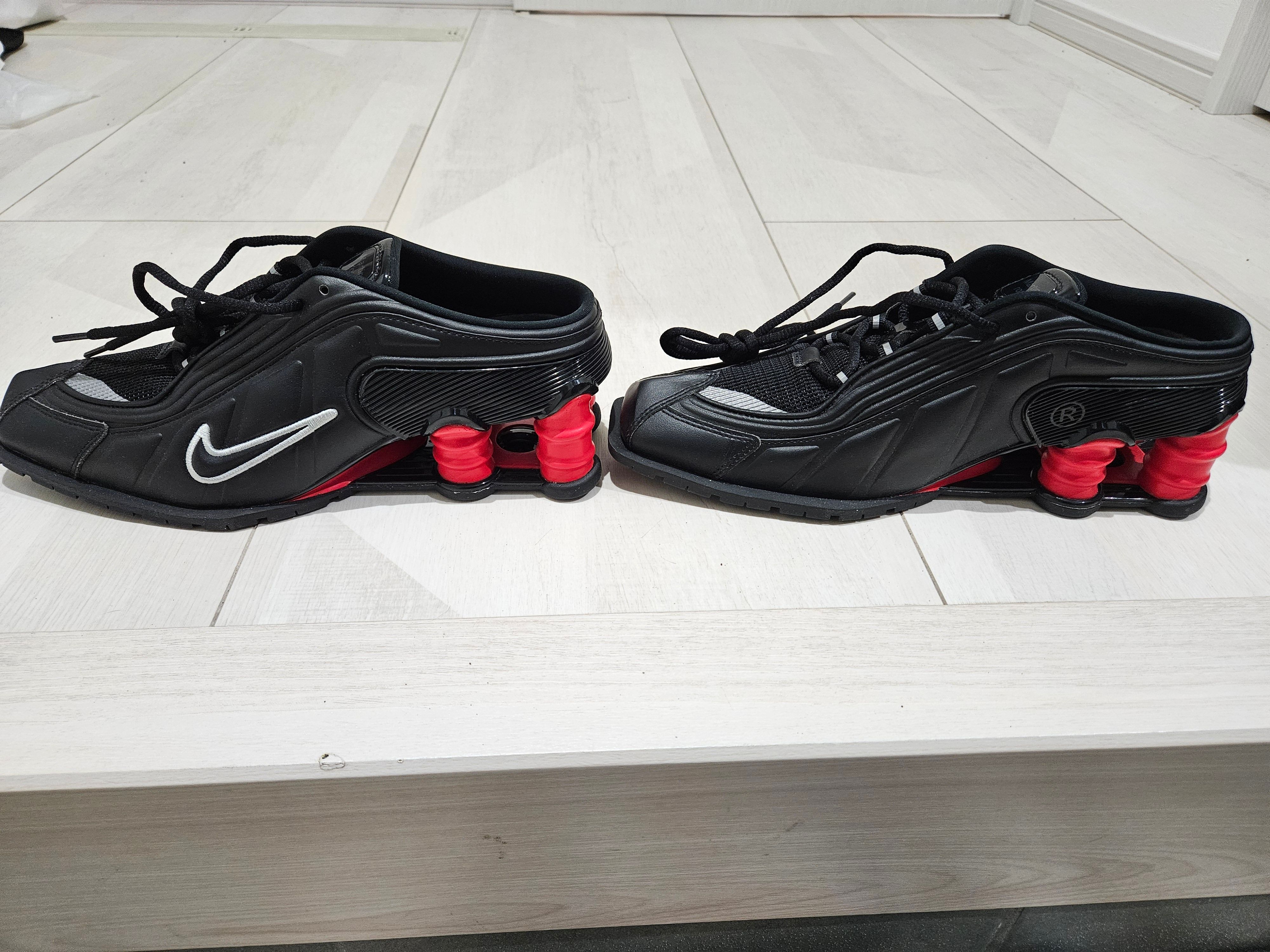 Martine Rose × Nike Women's Shox MR4 "Black/Metallic Silver Comet Red"
