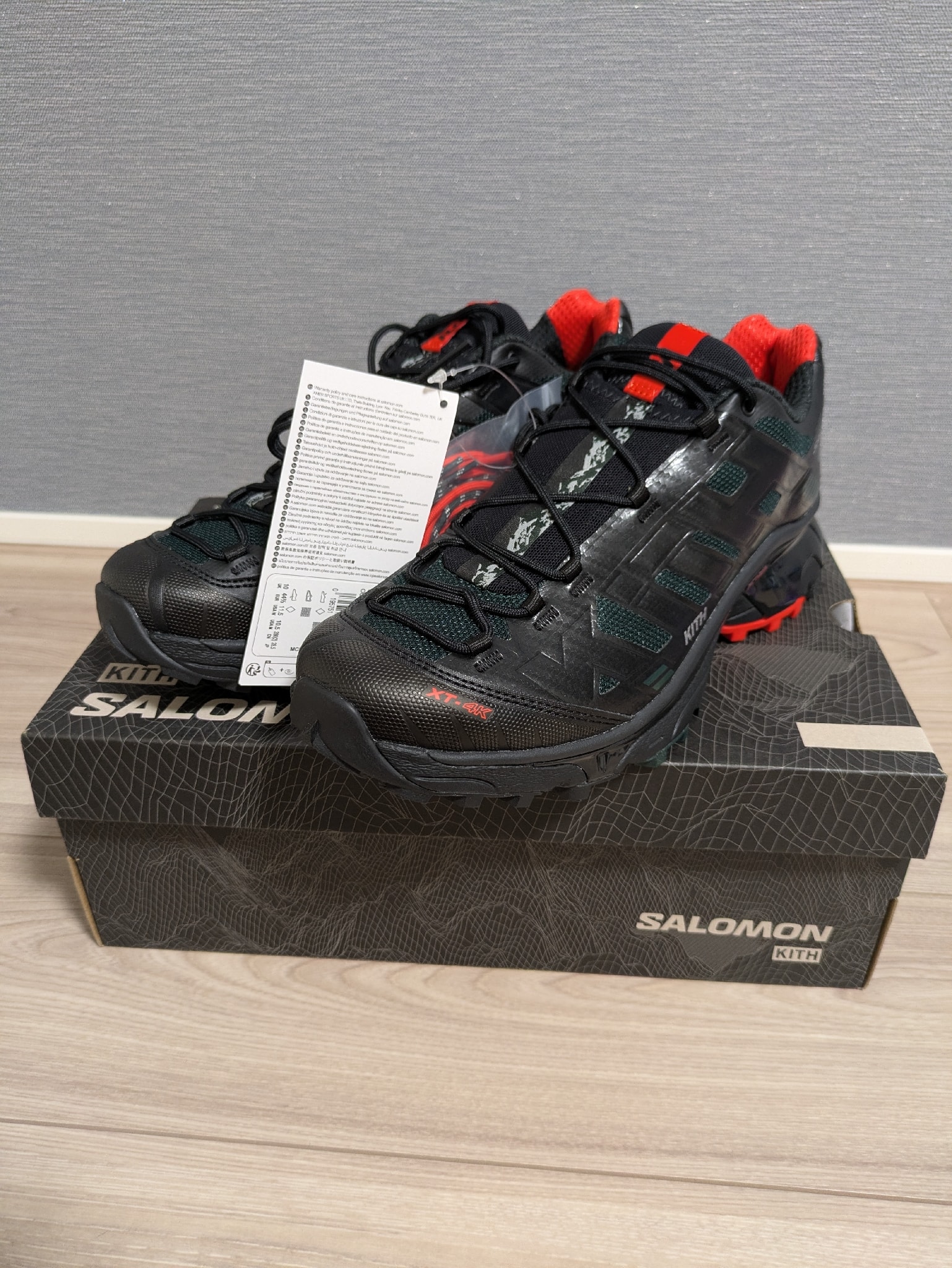 KITH × Salomon XT-4K "Black/Scarab/Fiery Red"