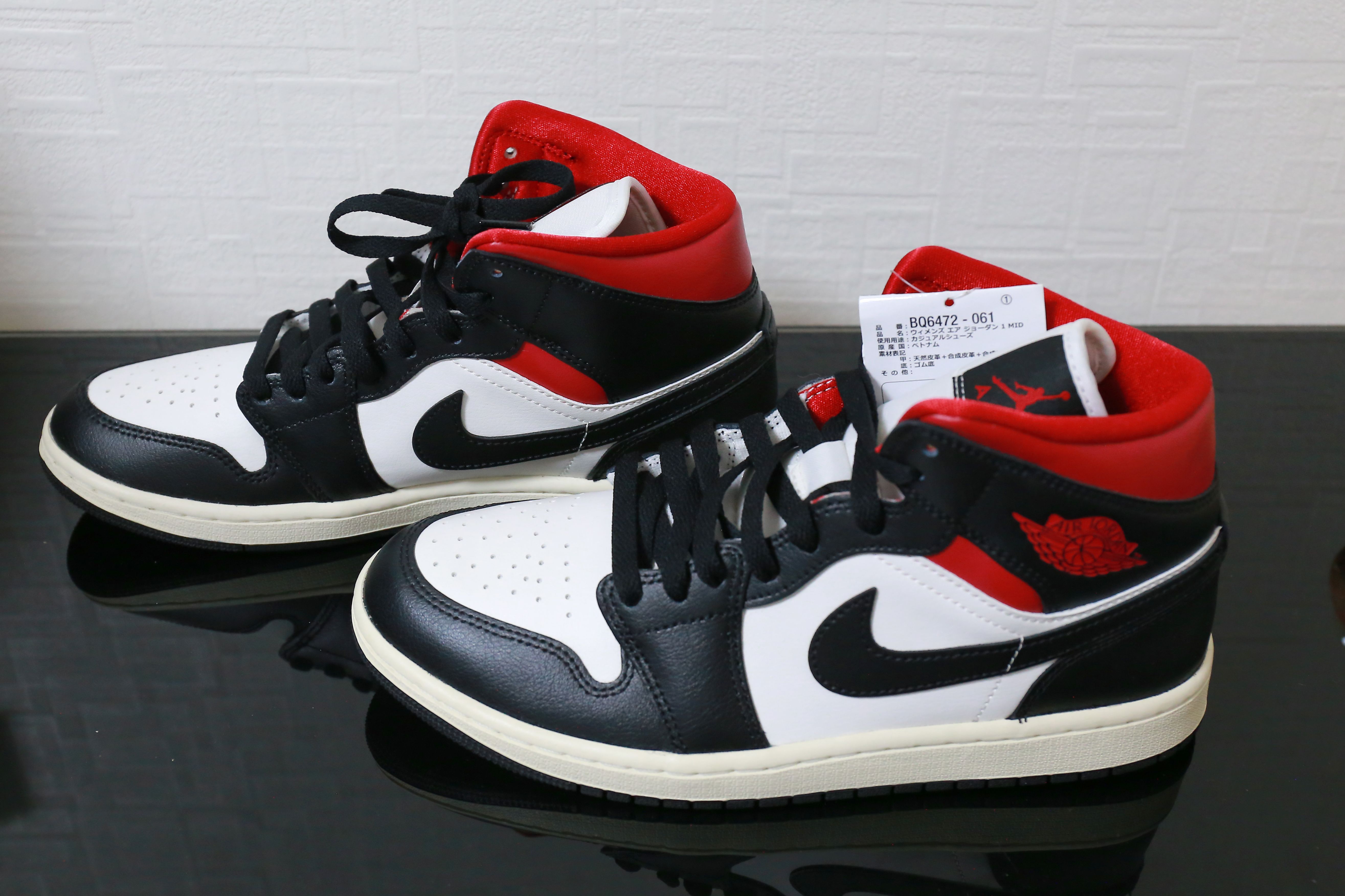 Nike Women's Air Jordan 1 Mid "Black/Gym Red"