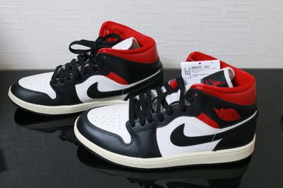 Nike Women's Air Jordan 1 Mid "Black/Gym Red"