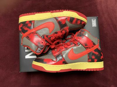 Nike Dunk High "Red Acid Wash"