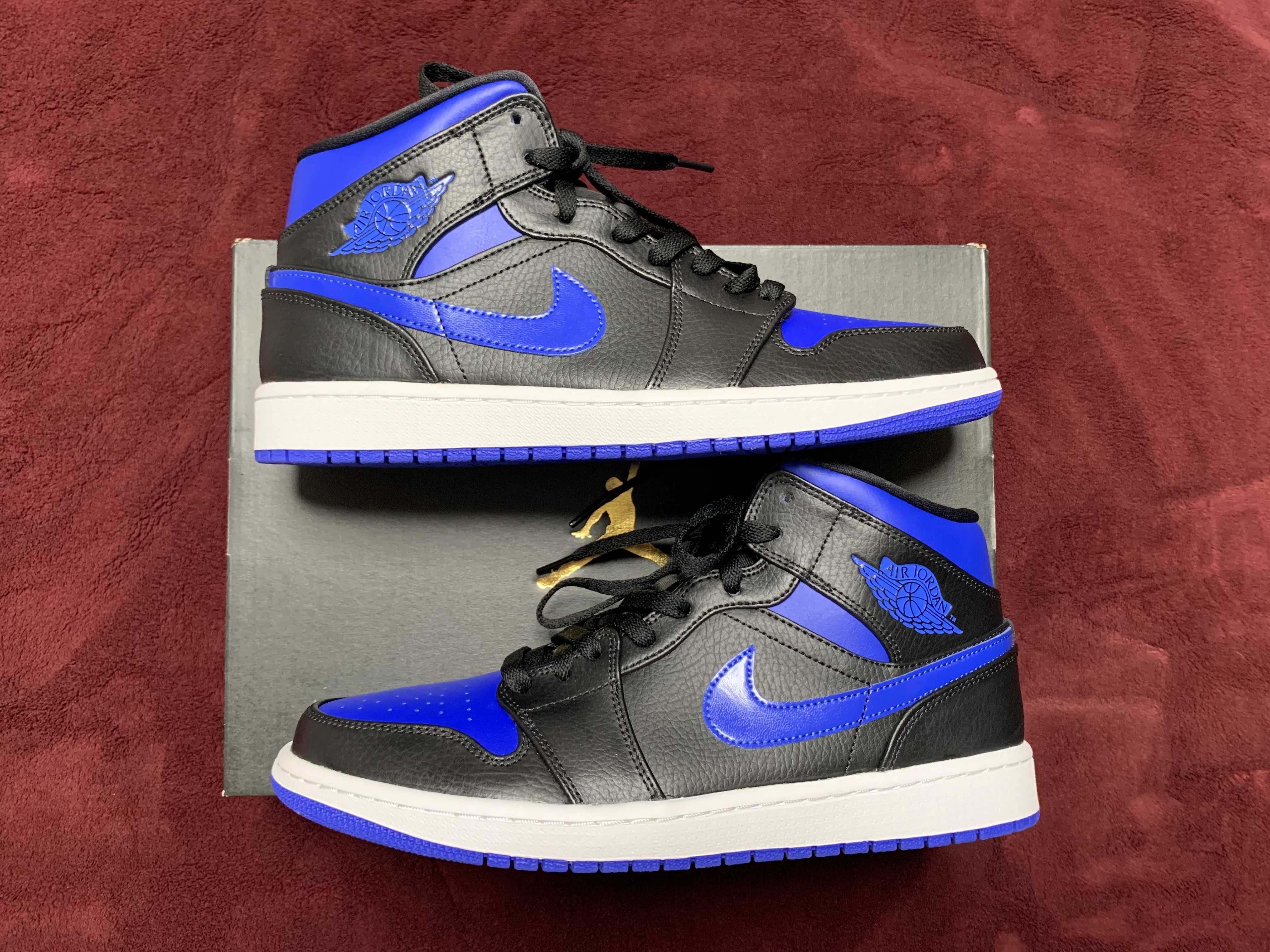 NIKE AIR JORDAN 1 MID "BLACK/BLUE"