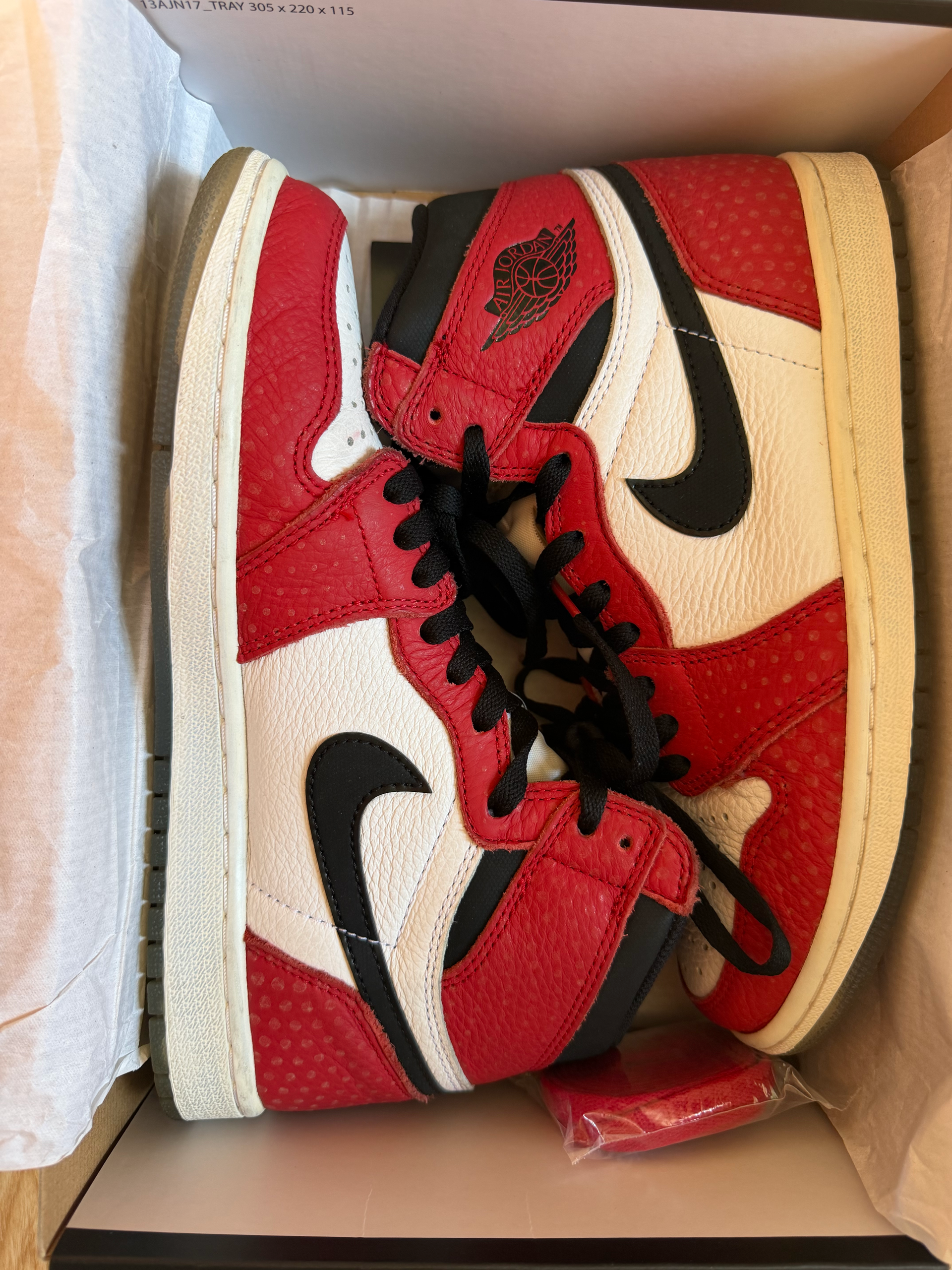 Spiderman × Nike Air Jordan 1 Origin Story "Gym Red/White/Photo Blue/Black"