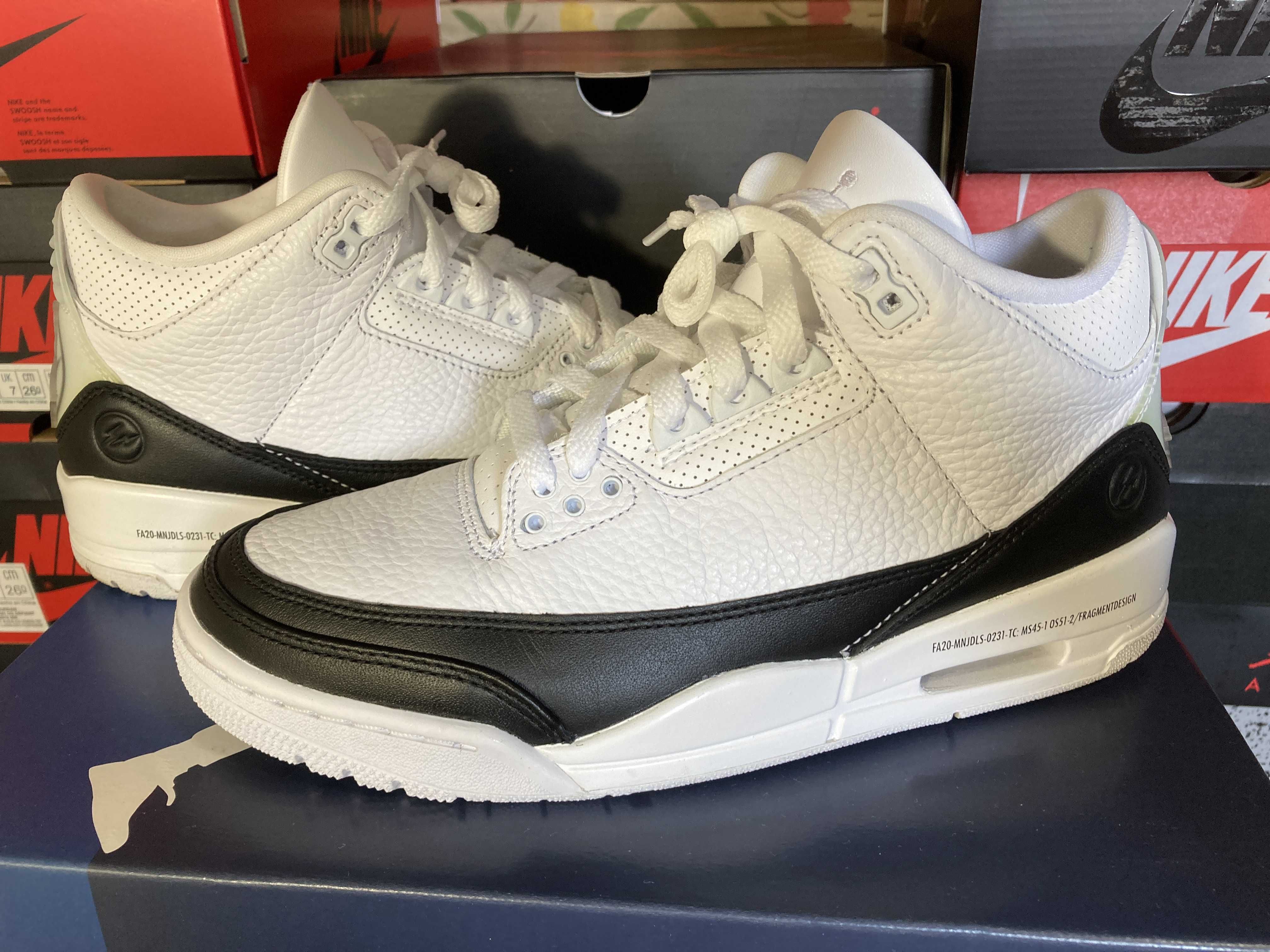 Fragment × Nike Air Jordan 3 "White/Black"