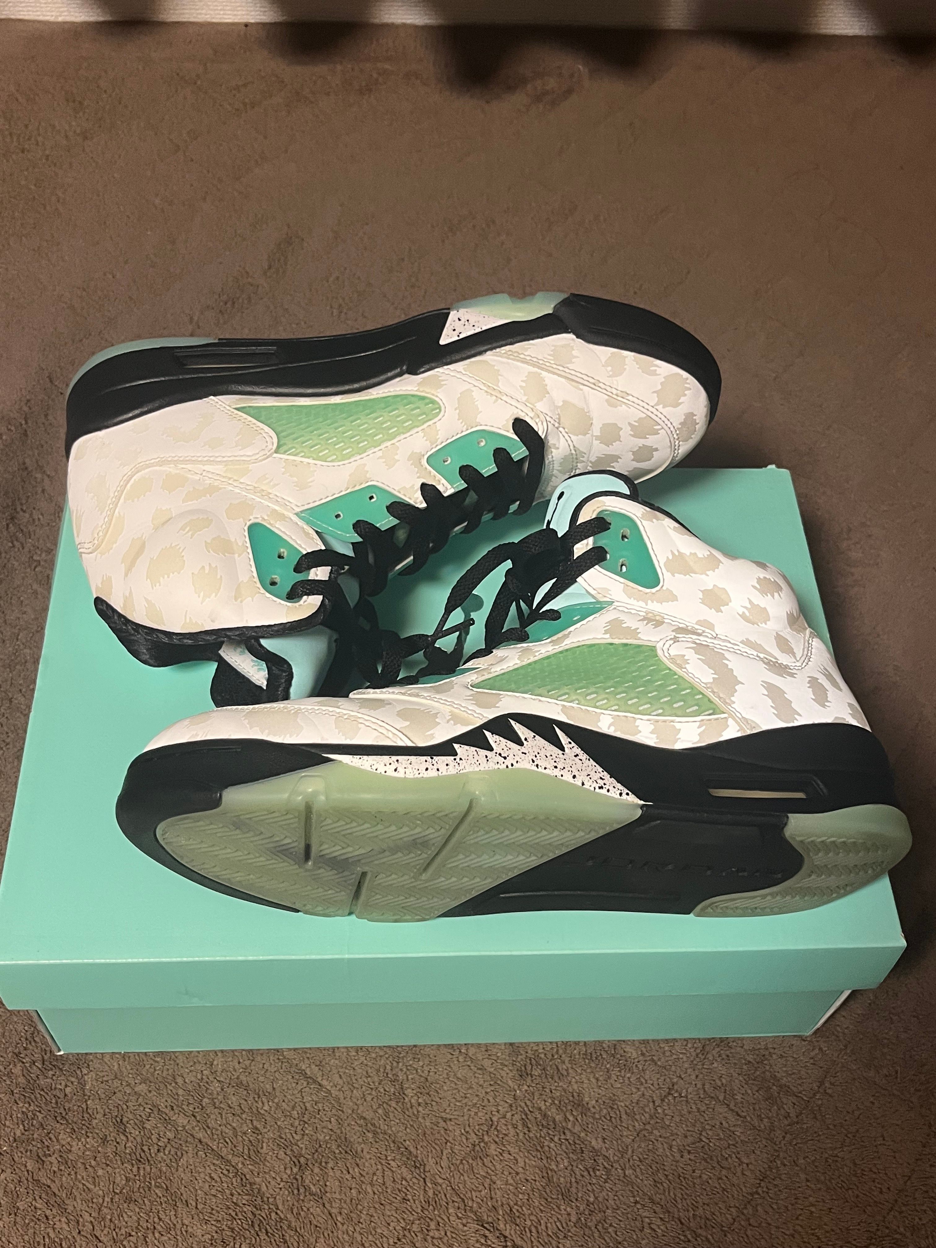 Nike Air Jordan 5 "White/Black/Island Green"