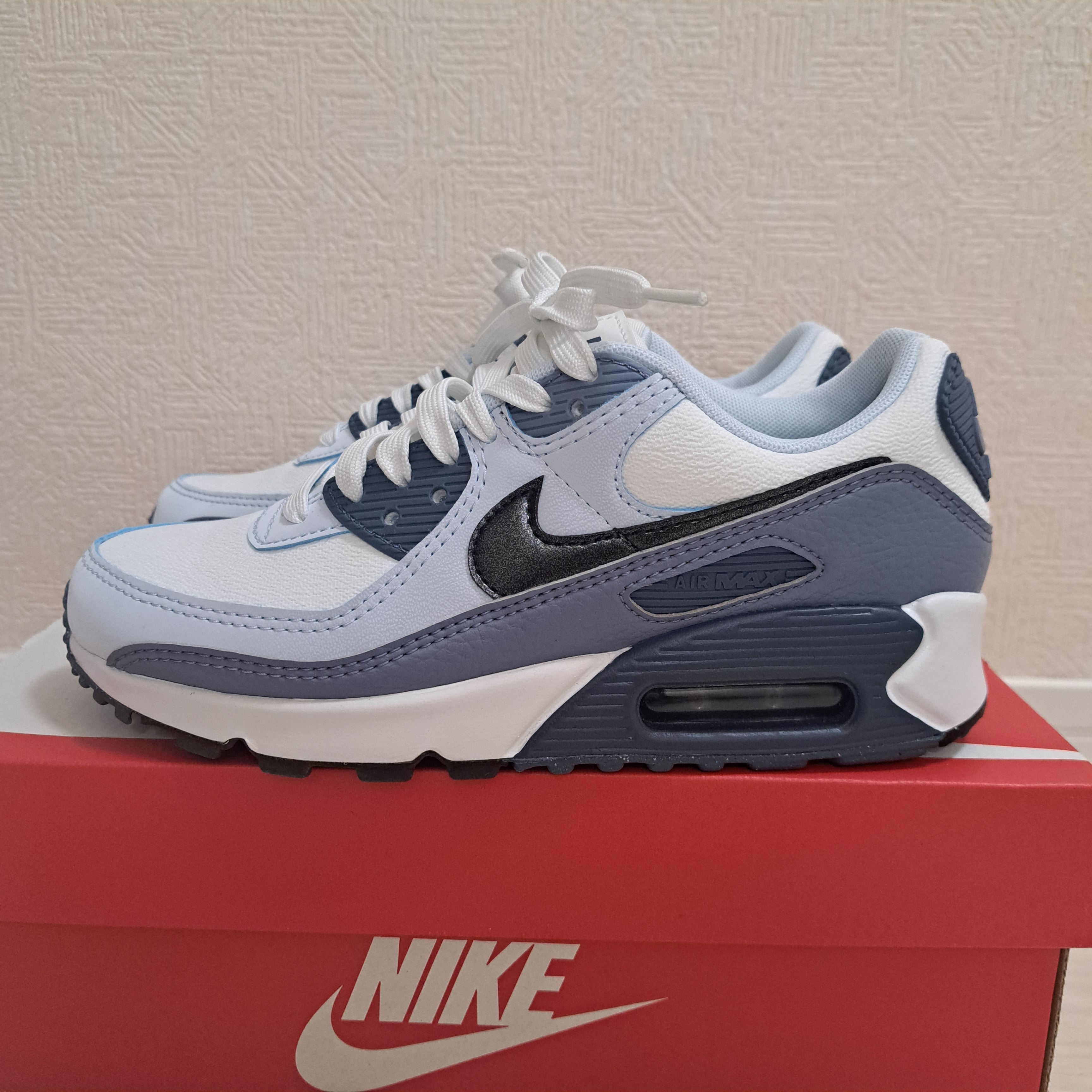 Nike Women's Air Max 90 "Summit White/Ashen Slate/Blue Tint/Black"